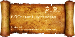Pásztori Marinetta névjegykártya